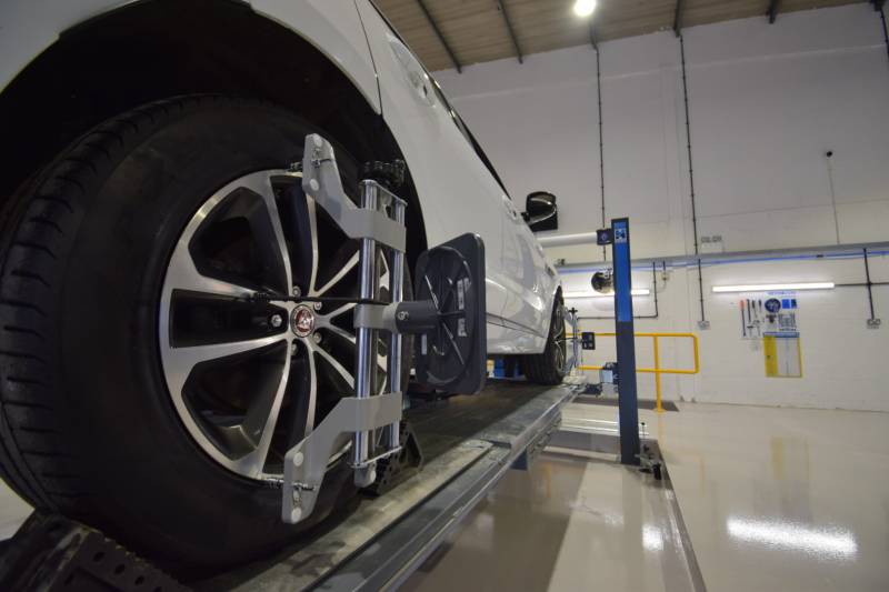 Technician Performing Alignment